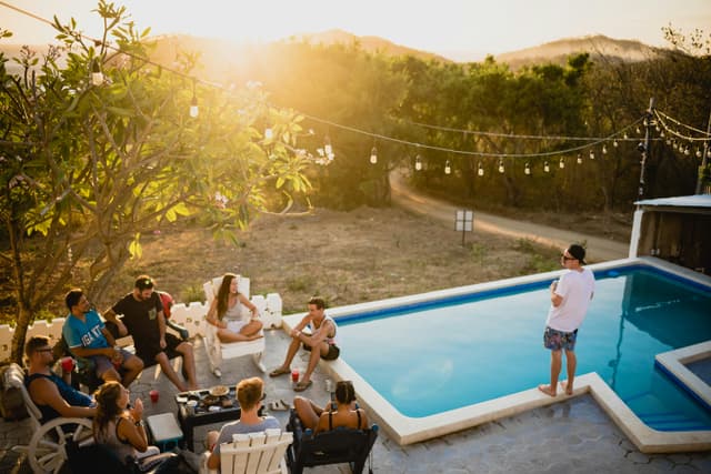 People by Pool